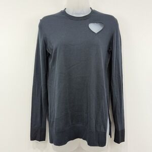 Proenza Schouler Pullover Womens S Silk Heart Cutout Lightweight Capsule Artsy